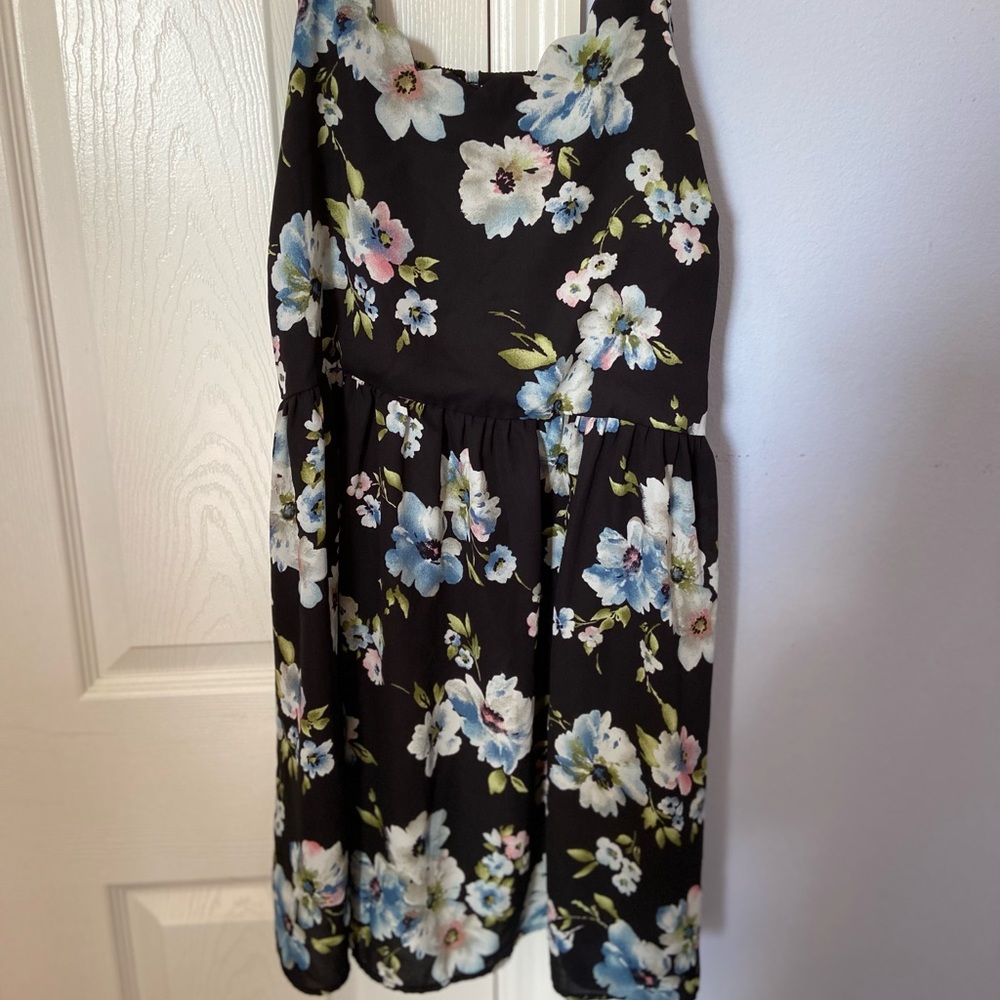 Black floral dress
